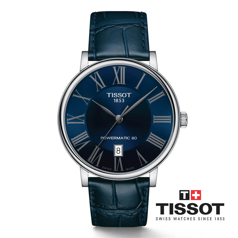 ĐỒNG HỒ NAM TISSOT CARSON POWERMATIC 80 T122.407.16.043.00 CHÍNH HÃNG